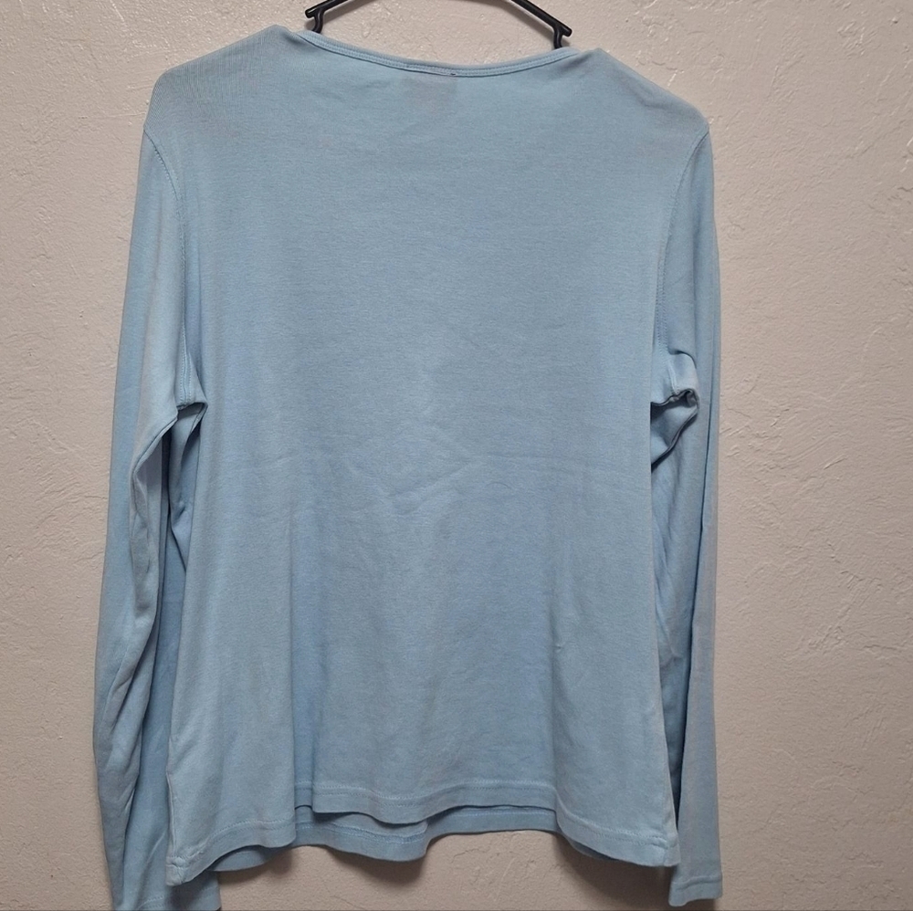 Ariat Blue Light Long Sleeve Women's Sweater Size L - Picture 3 of 8